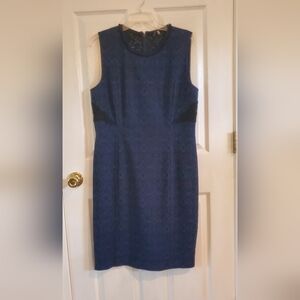 Tahari Midnight Blue Midi Dress